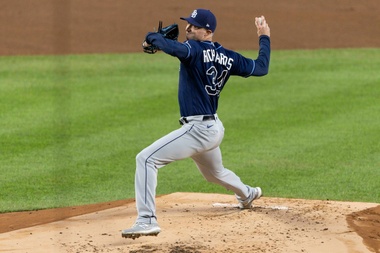 En la imagen, el lanzador los Rays de Tampa Bay, Trevor Richards. EFE/EPA/JUSTIN LANE/Archivo
