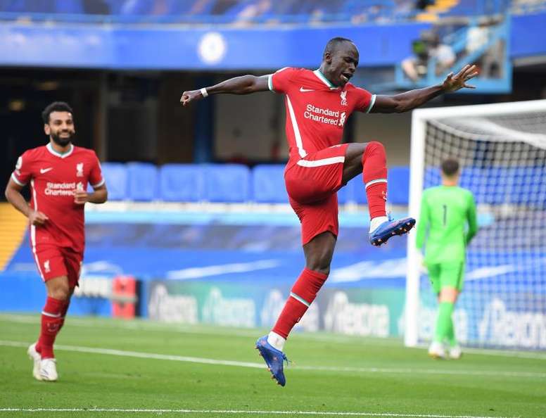 Mané marcou os dois gols do Liverpool na segunda rodada da Premier League. EFE/EPA/Michael Regan