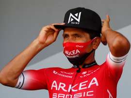 El ciclista colombiano Nairo Quintana, del equipo Arkea Smasic, durante el Tour de Francia. EFE/Sebatien Nogier