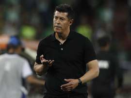 Almirón aún no ha recibido la licencia UEFA. EFE/Archivo