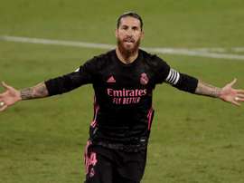 Sergio Ramos marcou um dos gols contra o Real Betis. EFE/Julio Muñoz