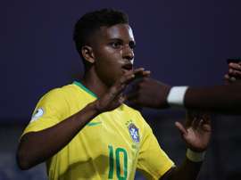 Rodrygo é um dos convocados da Seleção Olímpica do Brasil. EFE/Elvis González/Arquivo
