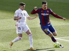 Lenglet, protagonista involuntario del 'Clásico'. EFE