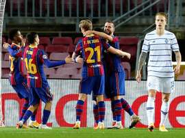 Les compos probables entre Kiev et le Barça. EFE