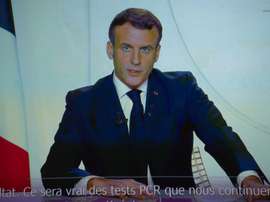 Macron despidió a Maradona: 'Diego se queda'. EFE/Caroline Blumberg