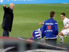 Zidane não conseguiu explicar a derrota para o Alavés. EFE/Chema Moya