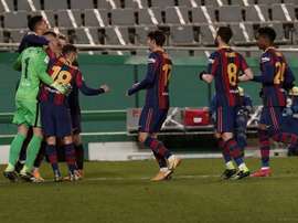 Les compos probables du match de Coupe du Roi entre Cornella et le Barça. EFE