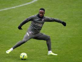 Moussa Dembelé é novidade na lista do Atlético de Madrid. EFE/Juan Carlos Hidalgo
