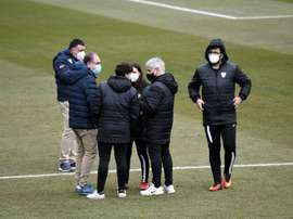 El Real Madrid-Logroño, suspendido. EFE
