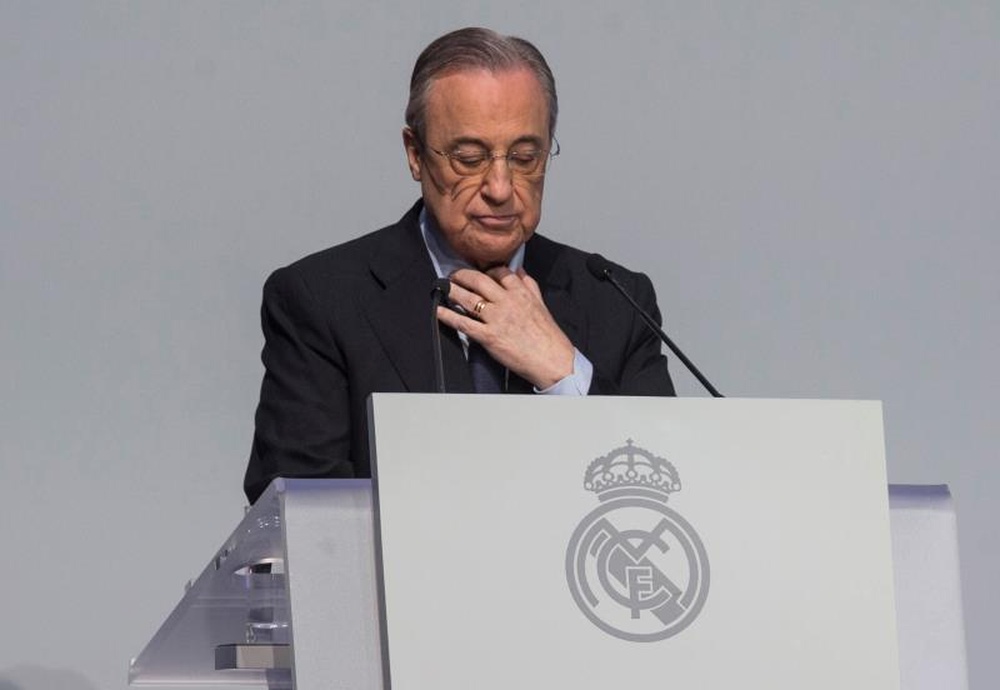 Florentino Pérez ya está en Milán para disfrutar de la noche de Champions. EFE