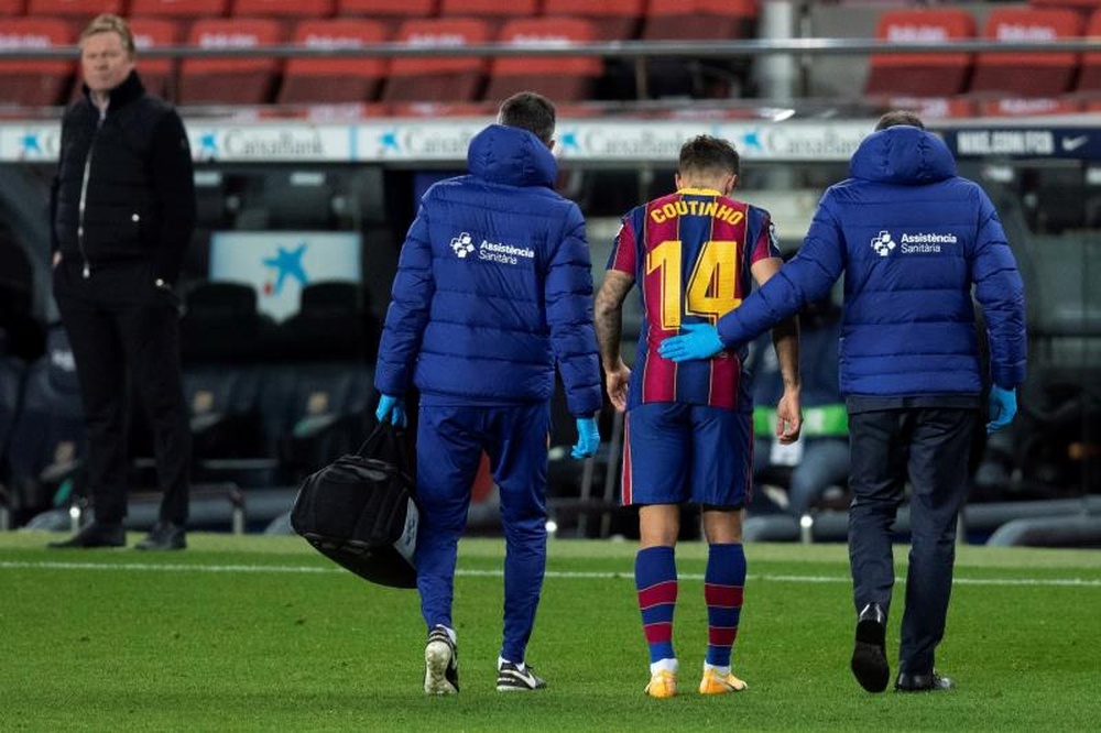 Coutinho volvió con el Barça ante el Bayern. EFE