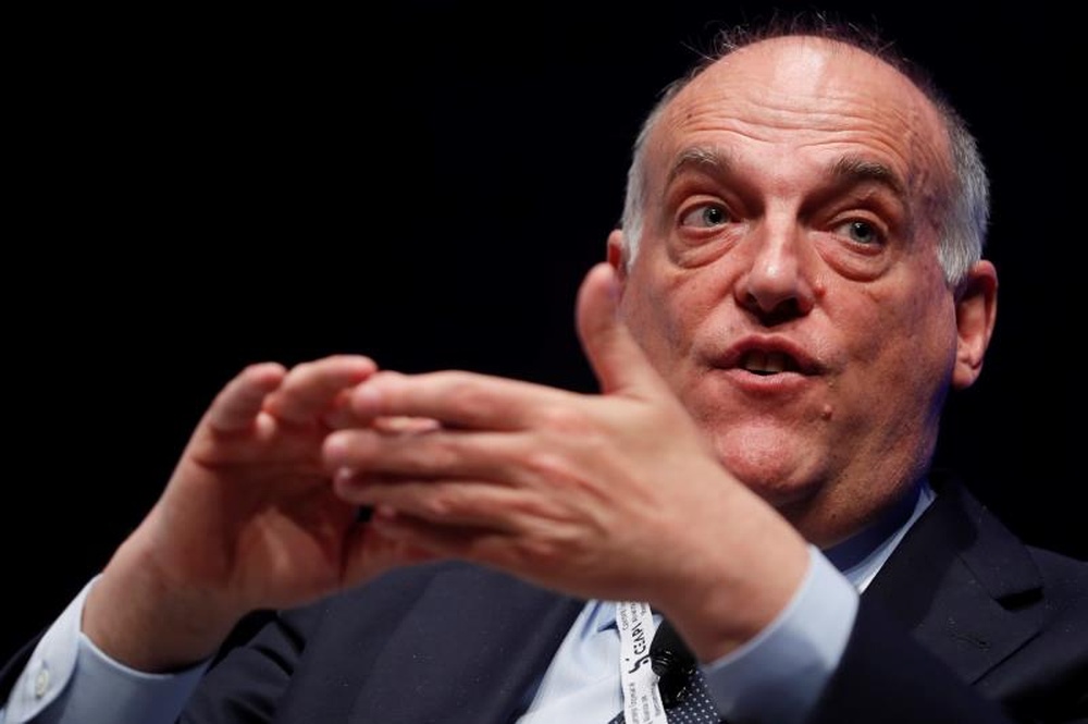 Javier Tebas has once again slammed PSG. EFE