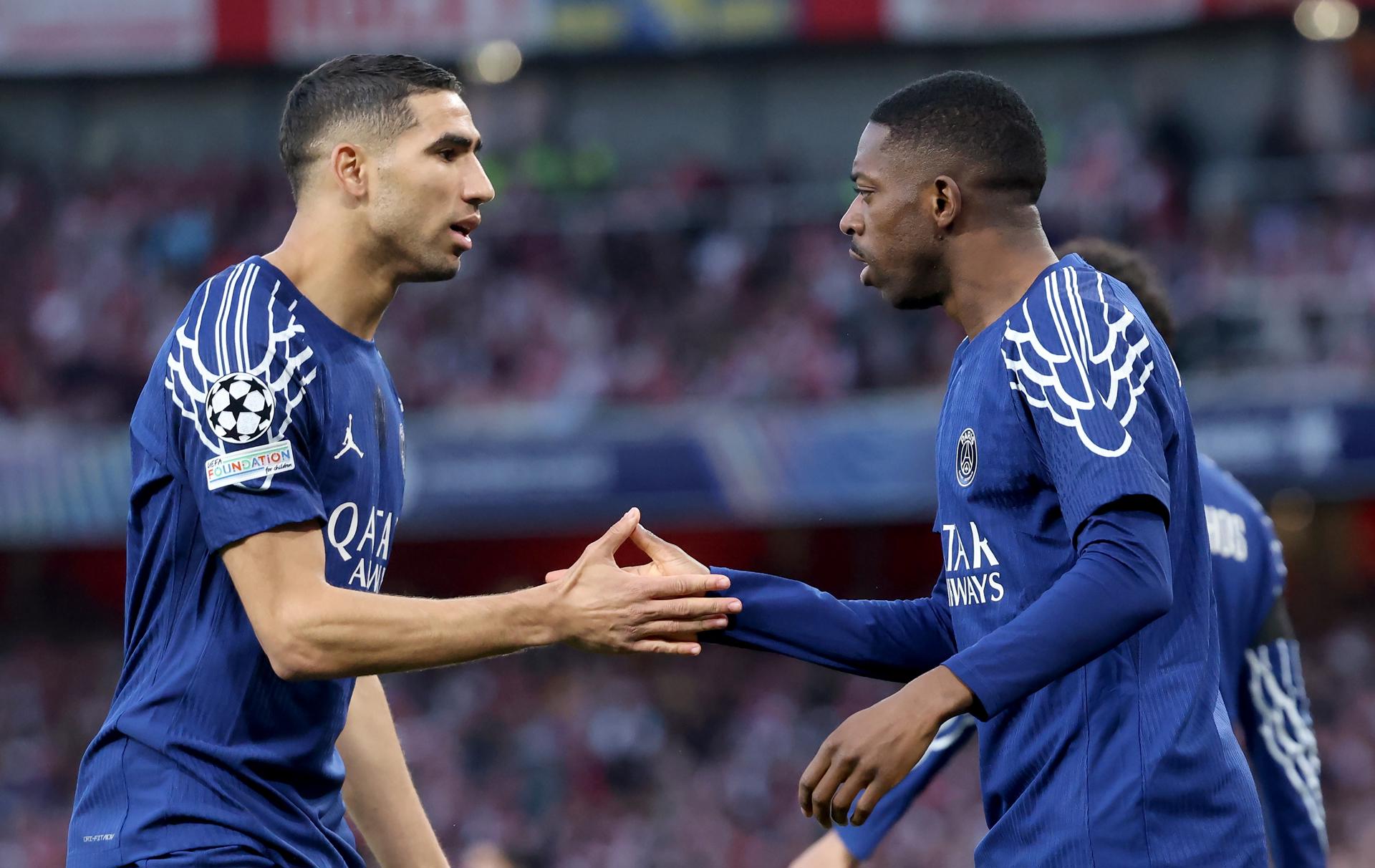 PSG hopeful to have Dembele back for Arsenal after positive progress from injury