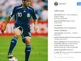 Alan Ruiz inspira-se em Riquelme. Instagram