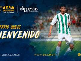 El UCAM Murcia se refuerza con Alberto Quiles. UCAMMurciaCF