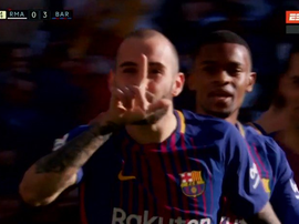 Vidal celebra o 0-3 no Bernabéu. Twitter