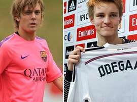 Alen Halilovic, izquierda, y Martin Odegaard, derecha.