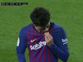 Aleña marque son premier but. Captura/beINSports