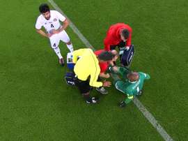 Ali Khaseif was forced off in the 50th minute of the game. Captura/TVE