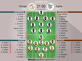 Onces confirmados del Senegal-Argelia. BeSoccer