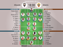 Alineaciones confirmadas para el Albacete-Almería. BeSoccer