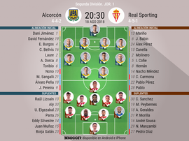 Alineaciones confirmadas para el Alcorcón-Real Sporting. BeSoccer