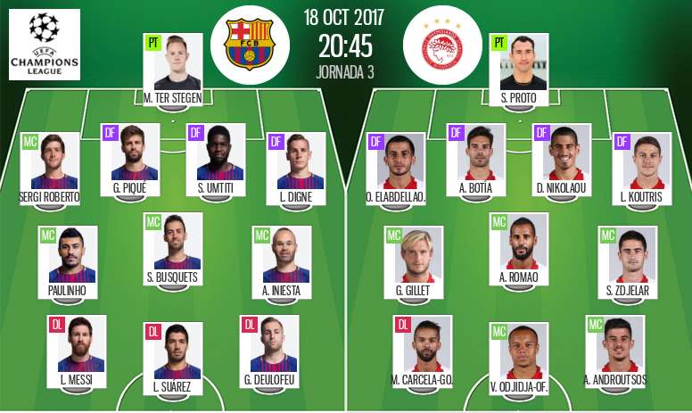 Live Barcelona V Olympiakos Besoccer