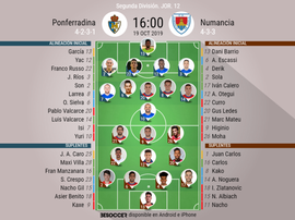 Onces confirmados del Ponferradina-Numancia. BeSoccer