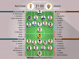 Onces del Oviedo-Almería. BeSoccer
