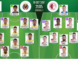 Les compos du match. BeSoccer