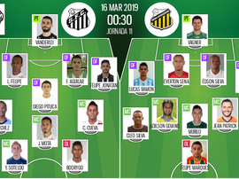 Alineaciones confirmadas del Santos-Novorizontino. BeSoccer
