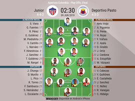 Alineaciones confirmadas. BeSoccer