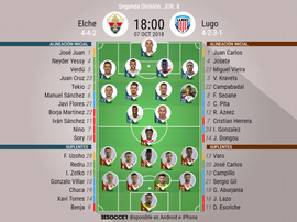 Alineaciones confirmadas para el Elche-Lugo. BeSoccer