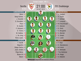 Alineaciones confirmadas. BeSoccer