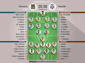 Onces confirmados de Alcorcón y Tenerife. BeSoccer