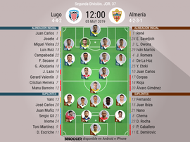 Alineaciones de Lugo y Almería. BeSoccer