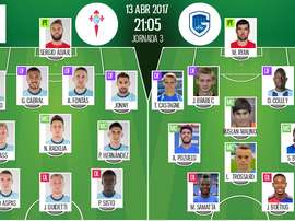 Les compos officielles du match de C3 entre le Celta Vigo et Genk. BeSoccer