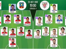 Les compos du match de Coupe du Roi entre Formentera et l'Athletic. BeSoccer