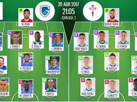 Alineaciones del Genk-Celta para la vuelta de los cuartos de la UEL 2016-17. BeSoccer