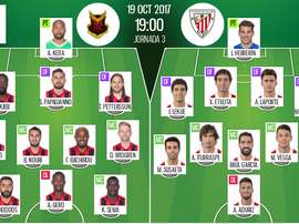 Les compos du match. BeSoccer