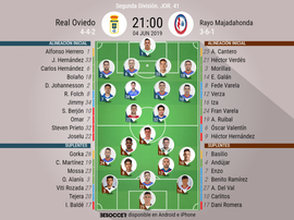 Onces confirmados de Oviedo y Rayo Majadahonda. BeSoccer