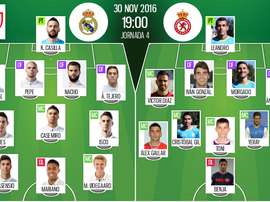Compos du Real Madrid et du Cultural Leonesa en Coupe du Roi. BeSoccer