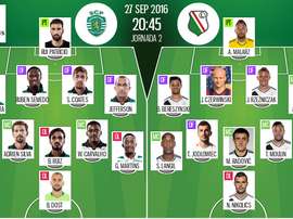 Alineaciones de Sporting de Lisboa y Legia de Varsovia en Jornada 2 de Champions League 16-17. BeSoccer