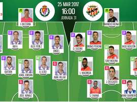 Alineaciones de Valladolid y Gimnàstic de Tarragona en 25-03-2017. BeSoccer