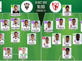 Alineaciones del Albacete-Sevilla Atlético correspondiente a la Jornada 10 de Segunda. BeSoccer