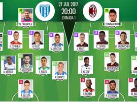 Alineaciones del Craiova y el Milan para la ida de la tercera ronda previa de la UEL. BeSoccer