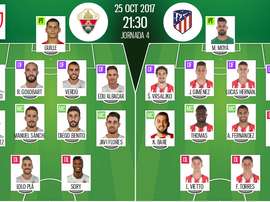 Les compos officielles du match de Coupe du Roi entre Elche et l'Atlético. BeSoccer