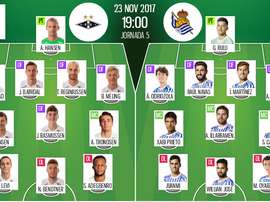 As escalações de Rosenberg e Real Sociedad para este jogo. BeSoccer