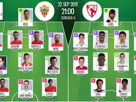 Alineaciones del encuentro de Segunda División Almería-Sevilla Atlético. BeSoccer