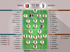 Alineaciones del Genoa-Juventus. BeSoccer